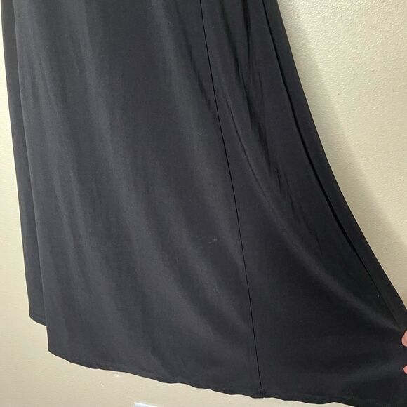 Sangria Black Halter Dress Fabric Flower Keyhole Neckline Empire Waist Women 14 - Picture 6 of 14